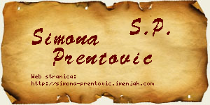 Simona Prentović vizit kartica